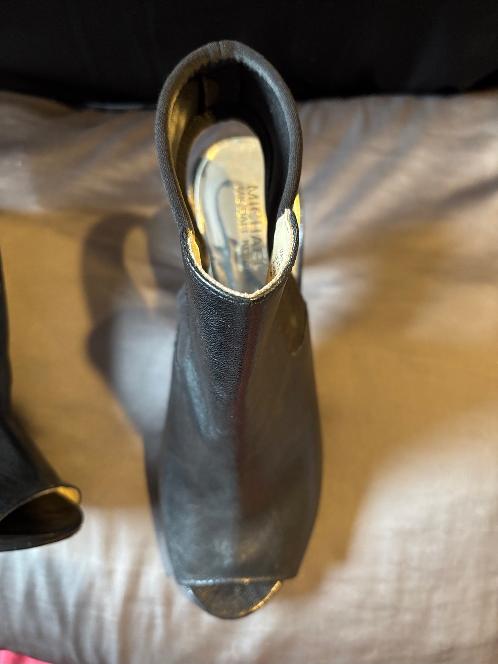 Michael Kors. Size 9.5 women’s. Black Peep-Toe Women's Ankle Boot